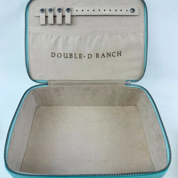 NEW DOUBLE D RANCH The Santa Fe Turquoise Leather Travel Jewelry Case Southwest - Picture 9 of 11